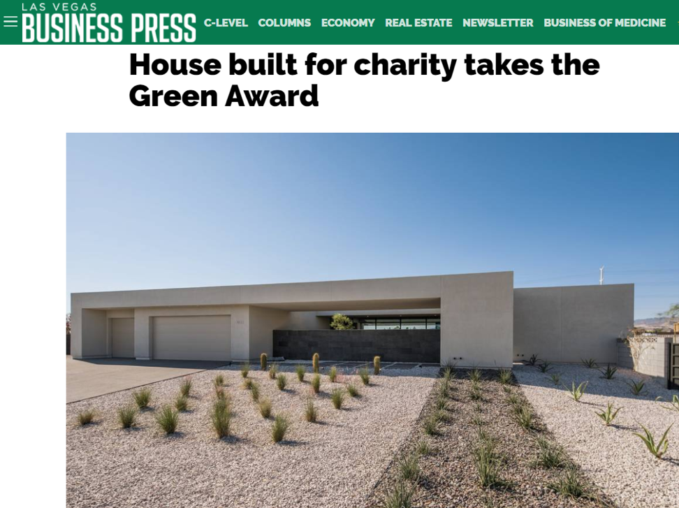 las vegas home built for charity with hers index score of 51 nets