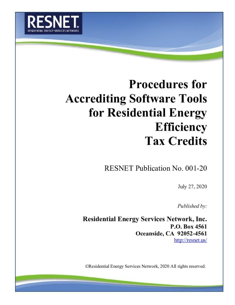 Revised Procedures Efficiency Tax Credits Accredited Software Tools Revised Procedures Efficiency Tax Credits Accredited Software Tools